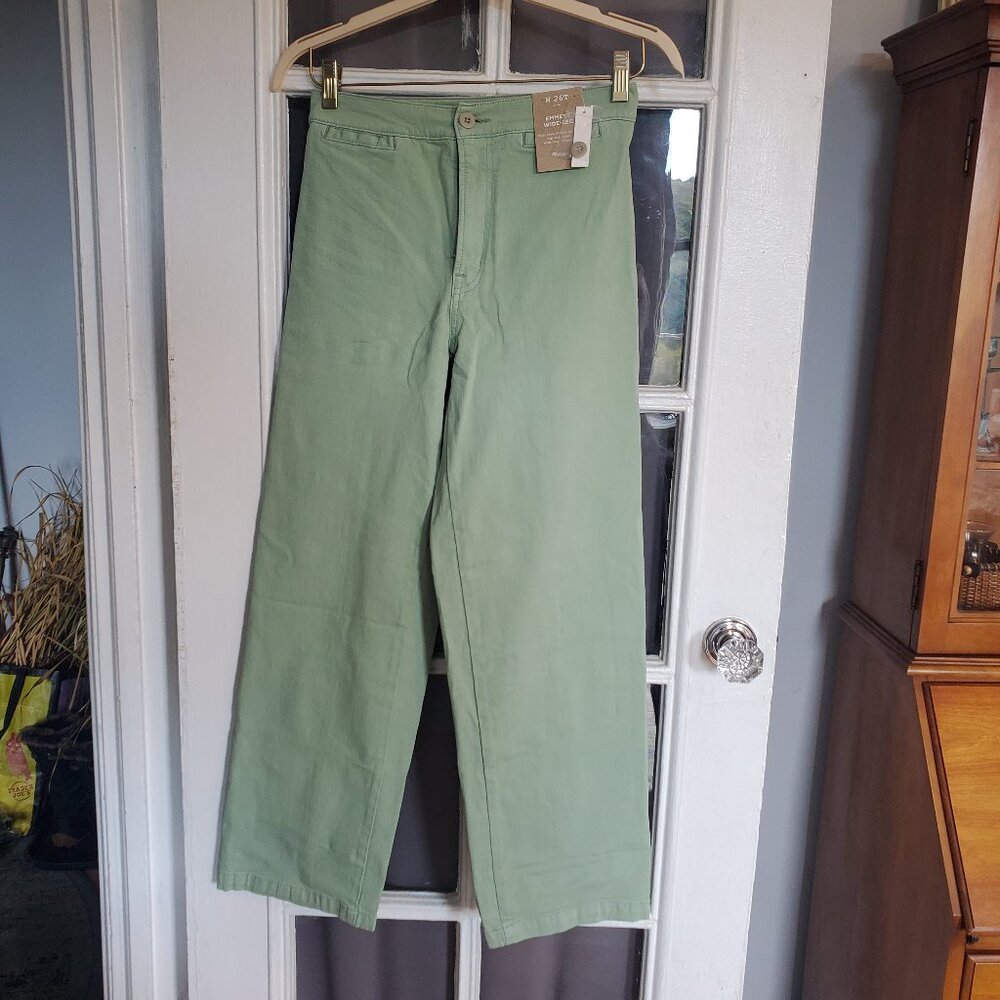 Madewell Emmett wide leg crop welt pocket 26T